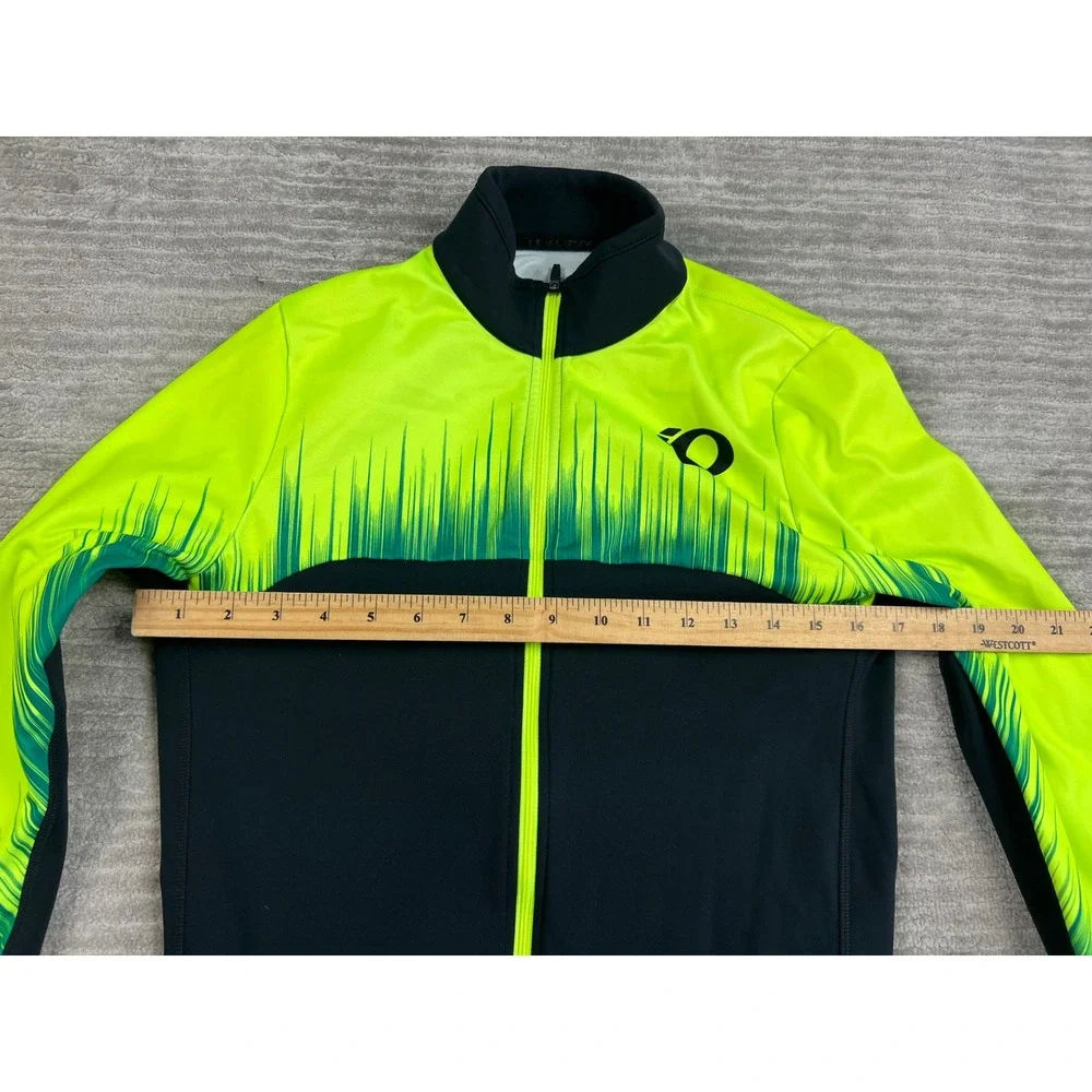 Pearl Izumi Cycling Jacket Mens Small Yellow Black SELECT Thermal Full Zip 28813